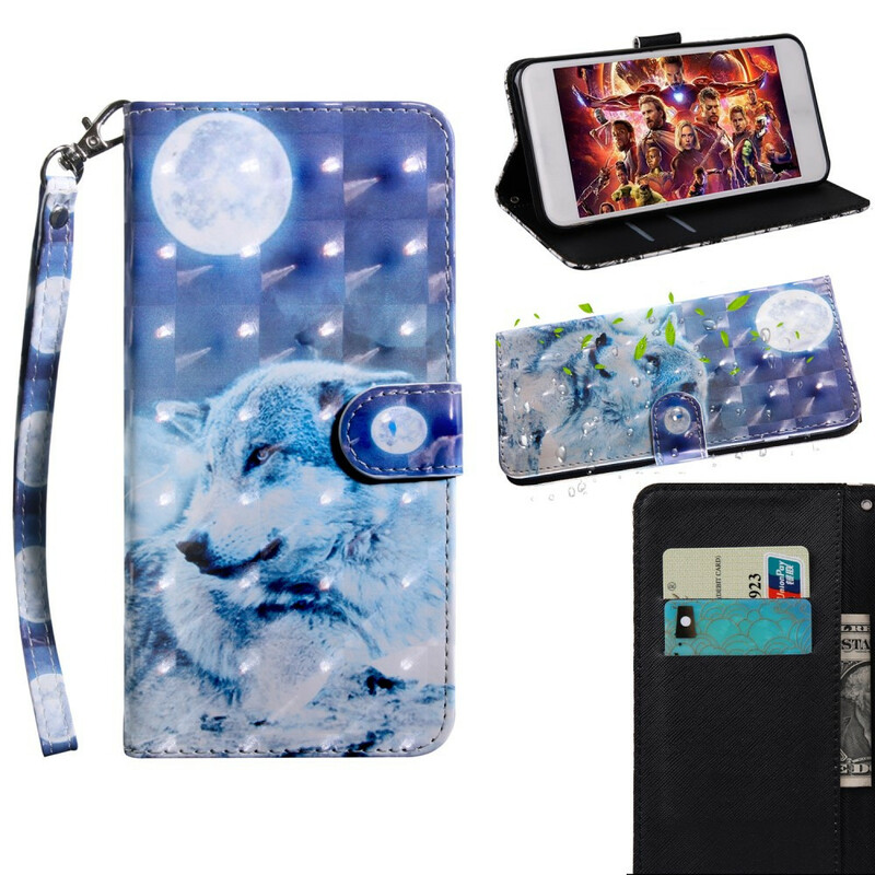 Capa Samsung Galaxy A20s Wolf with Moonlight