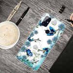 OnePlus Nord N100 Clear Butterflies e Flowers Retro Case