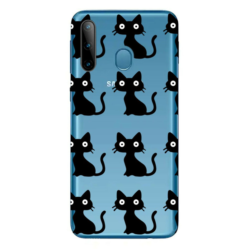 Samsung Galaxy M11 Cover Multiple Black Cats