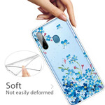 Capa Samsung Galaxy M11 Blue Flowers