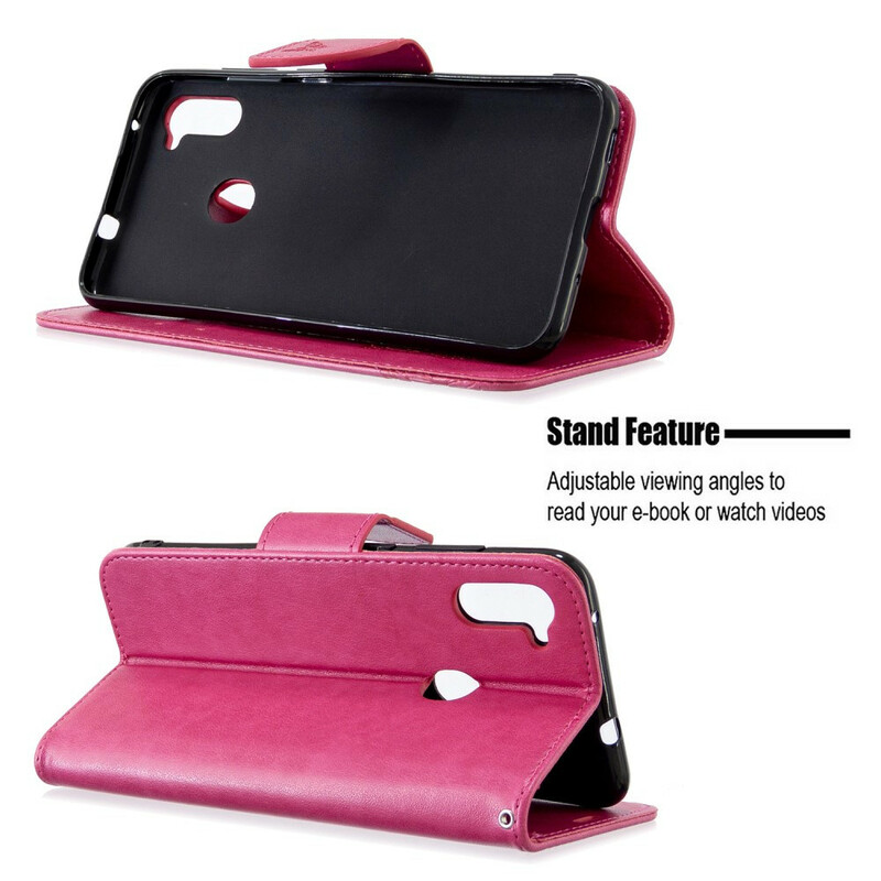 Samsung Galaxy M11 Case Butterflies in Flight with Strap