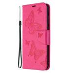 Samsung Galaxy M11 Case Butterflies in Flight with Strap