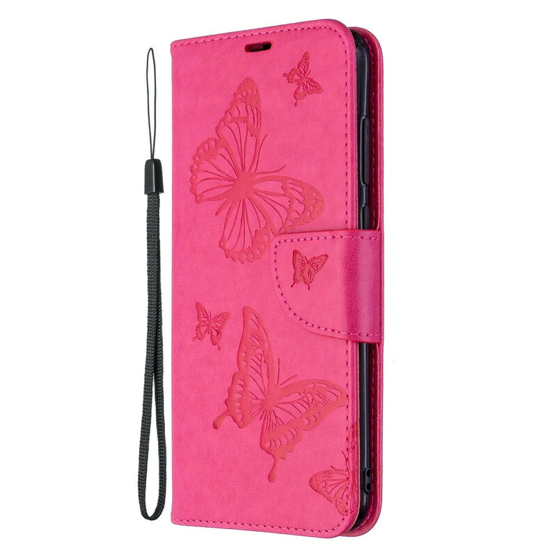 Samsung Galaxy M11 Case Butterflies in Flight with Strap