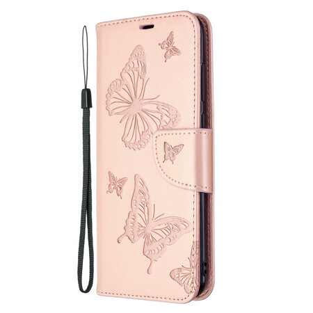 Samsung Galaxy M11 Case Butterflies in Flight with Strap
