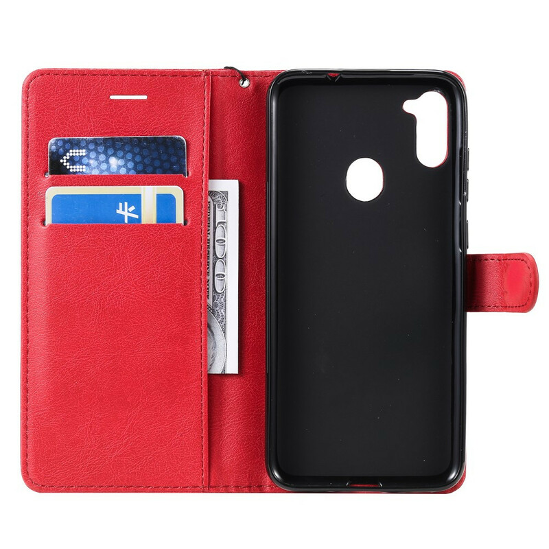Samsung Galaxy M11 Capa de Couro Padrão Samsung Galaxy M11 Capa de Couro Padrão