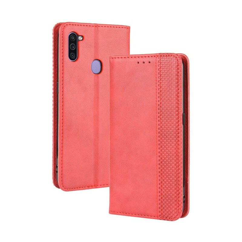 Capa Flip Capa Samsung Galaxy M11 Efeito Couro Vintage Elegante