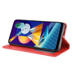 Capa Flip Capa Samsung Galaxy M11 Efeito Couro Vintage Elegante