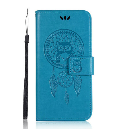 Samsung Galaxy M11 Capa de Efeito Couro Owl Dreamcatcher
