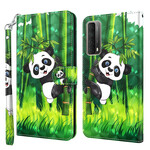Capa Huawei P Smart 2021 Panda e Bamboo