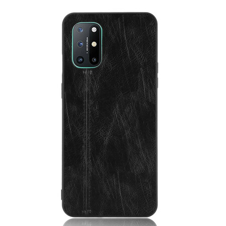 OnePlus 8T Costura de Estilo de Capa de Couro