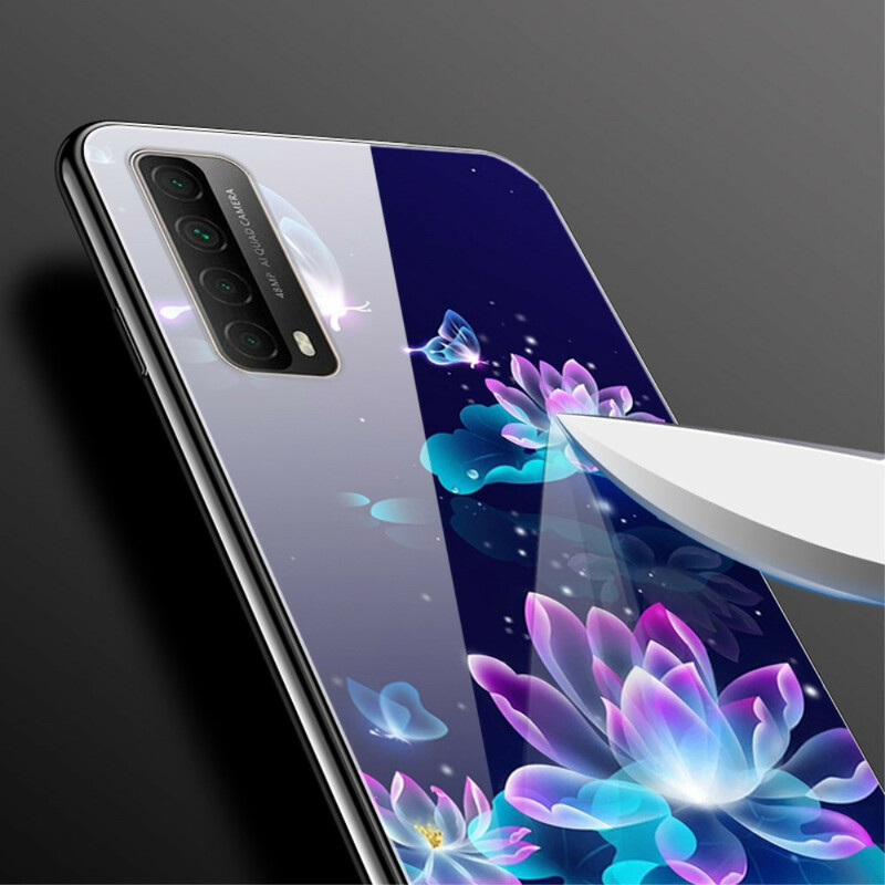 Capa Huawei P Smart 2021 Flores de Vidro Temperado Fancy Flowers