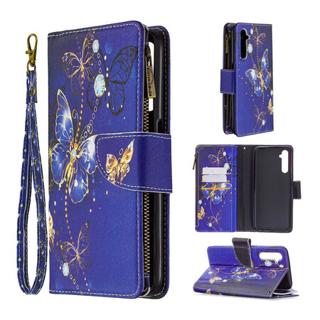 Realme 6 Borboletas de Bolso com Fecho de Ouro