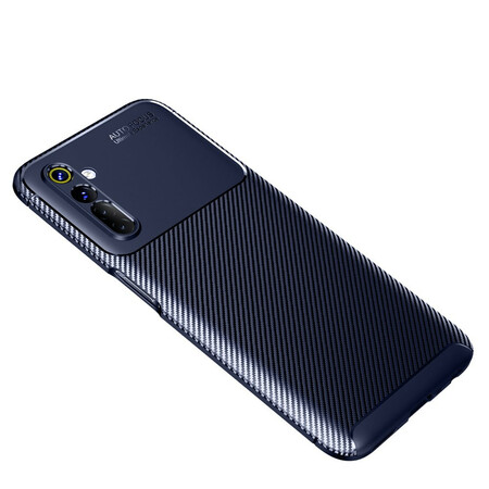 Realme 6 Casco de Textura de Fibra de Carbono Flexível