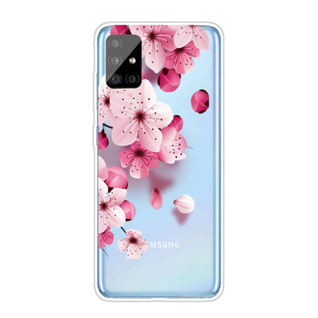 Capa Samsung Galaxy A51 Flores Pequenas Rosa