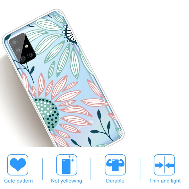 Samsung Galaxy A51 Transparent Case One Flower