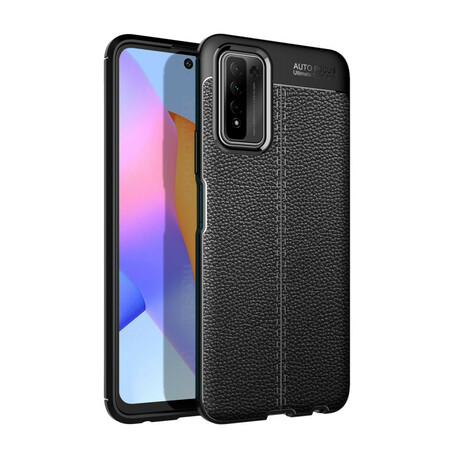 Honor 10X Lite Capa de Couro Lychee Efeito Lychee Linha Dupla