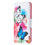 Case Oppo Find X2 Neo Painted Butterflies and Flowers