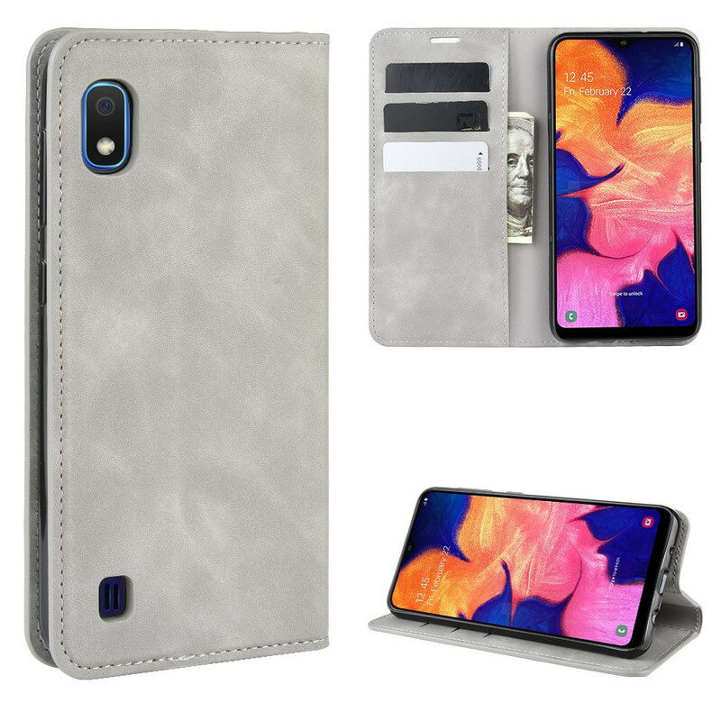 Capa Flip Cover Samsung Galaxy A10 Leather Effect Vintage Stylish