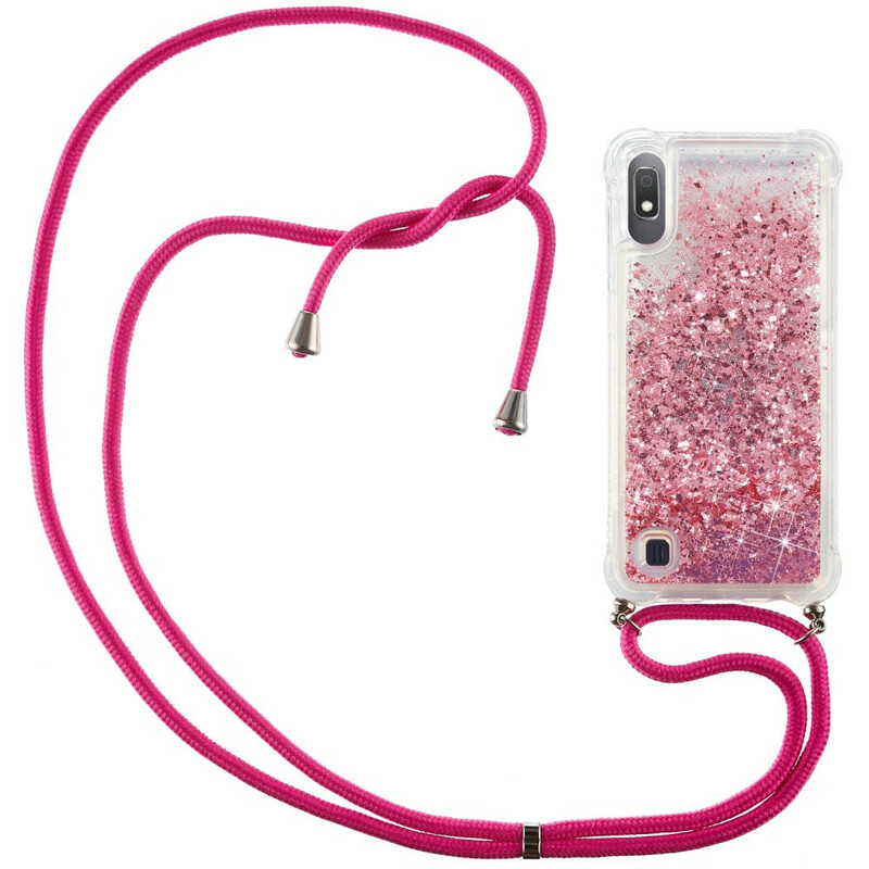 Samsung Galaxy A10 Glitter Case com Lanyard