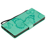 Samsung Galaxy Note 20 Ultra Case Butterflies Gigantes com Pulseira