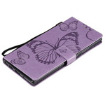 Samsung Galaxy Note 20 Ultra Case Butterflies Gigantes com Pulseira