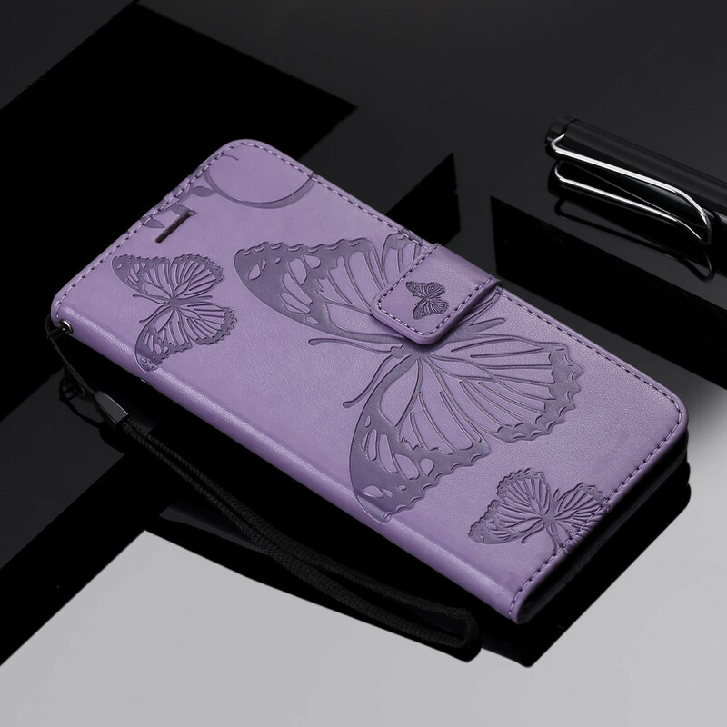 Samsung Galaxy Note 20 Ultra Case Butterflies Gigantes com Pulseira