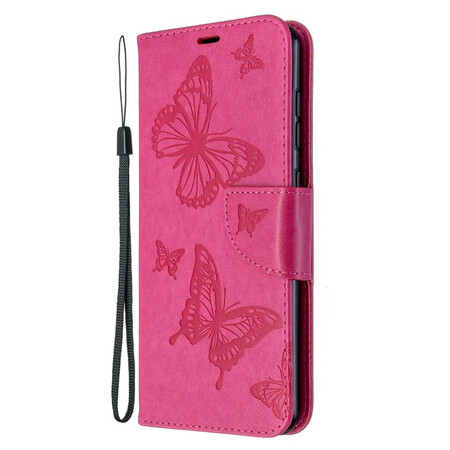 Samsung Galaxy A31 Case Butterflies in Flight with Strap
