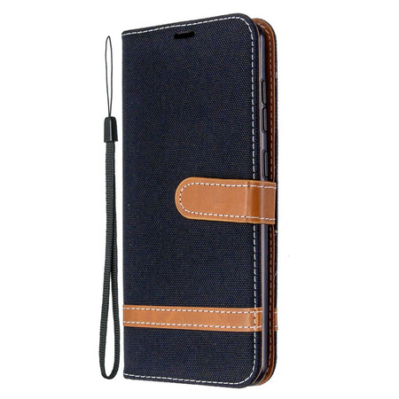 Samsung Galaxy A31 Capa de tecido e pele com cinta