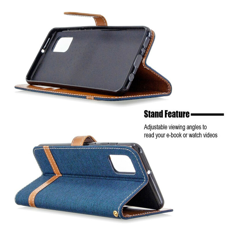 Samsung Galaxy A31 Capa de tecido e pele com cinta