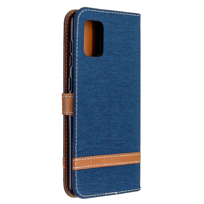 Samsung Galaxy A31 Capa de tecido e pele com cinta