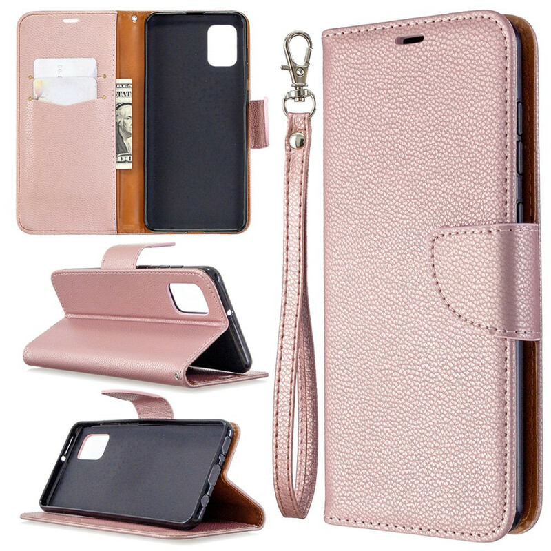 Samsung Galaxy A31 Capa Lychee Flap oblíqua