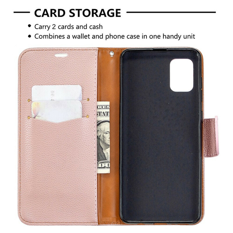 Samsung Galaxy A31 Capa Lychee Flap oblíqua