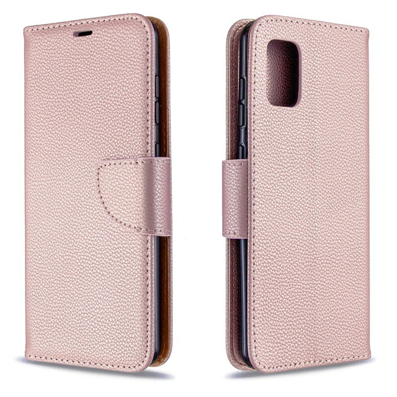 Samsung Galaxy A31 Case Lychee Aba oblíqua de Lychee