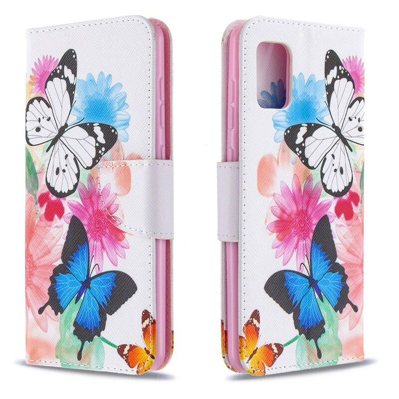 Capa Samsung Galaxy A31 Butterflies e Flores