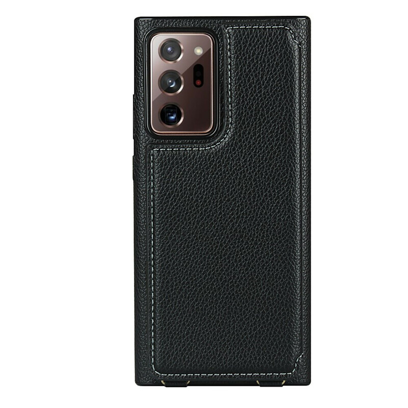 Samsung Galaxy Note 20 Porta-Cartão Litchi em Couro Ultra Leather