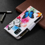 Capa Samsung Galaxy A51 com bolso com zíper Butterfly