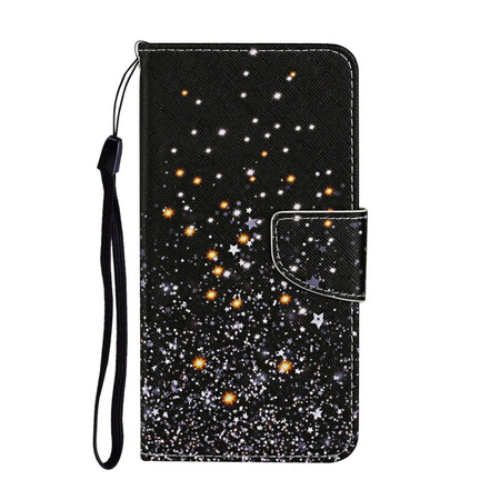 Samsung Galaxy A31 Star and Glitter Case com alça
