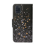 Samsung Galaxy A31 Star and Glitter Case com alça