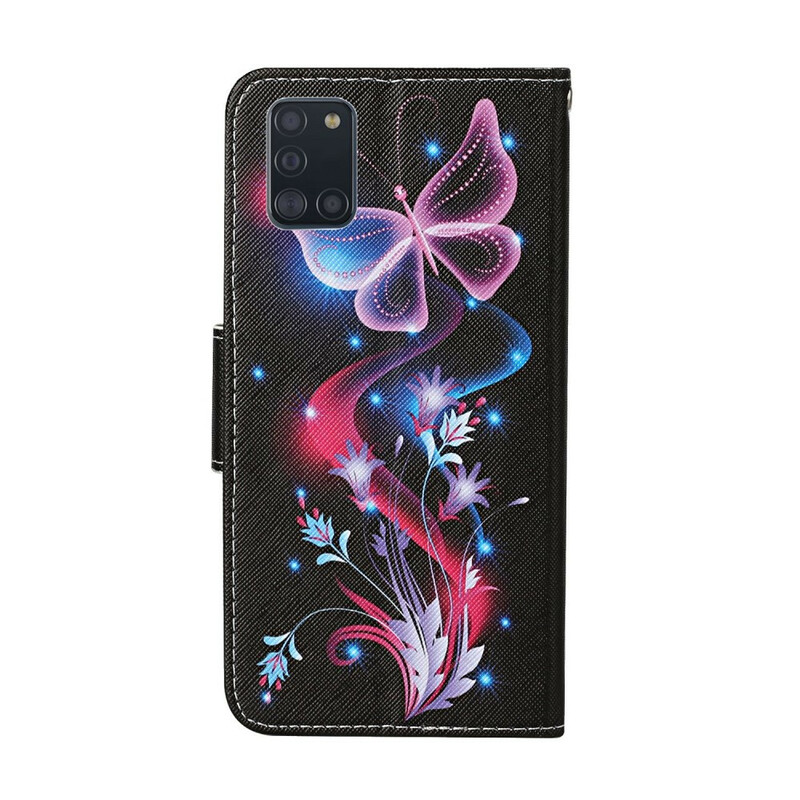 Samsung Galaxy A31 Case Butterflies and Strap