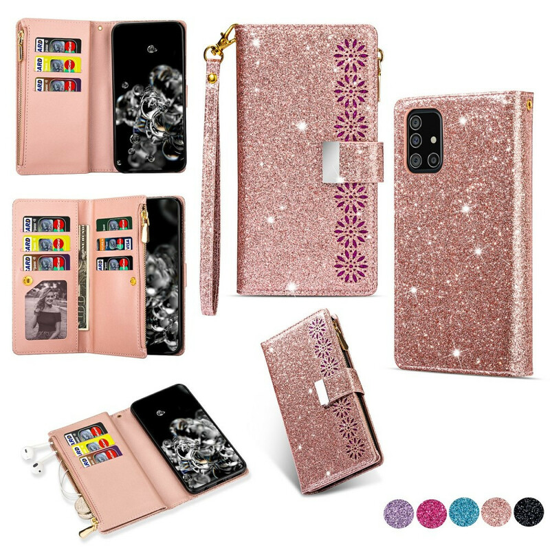 Capa Samsung Galaxy A31 Glitter Capa com fecho de correr