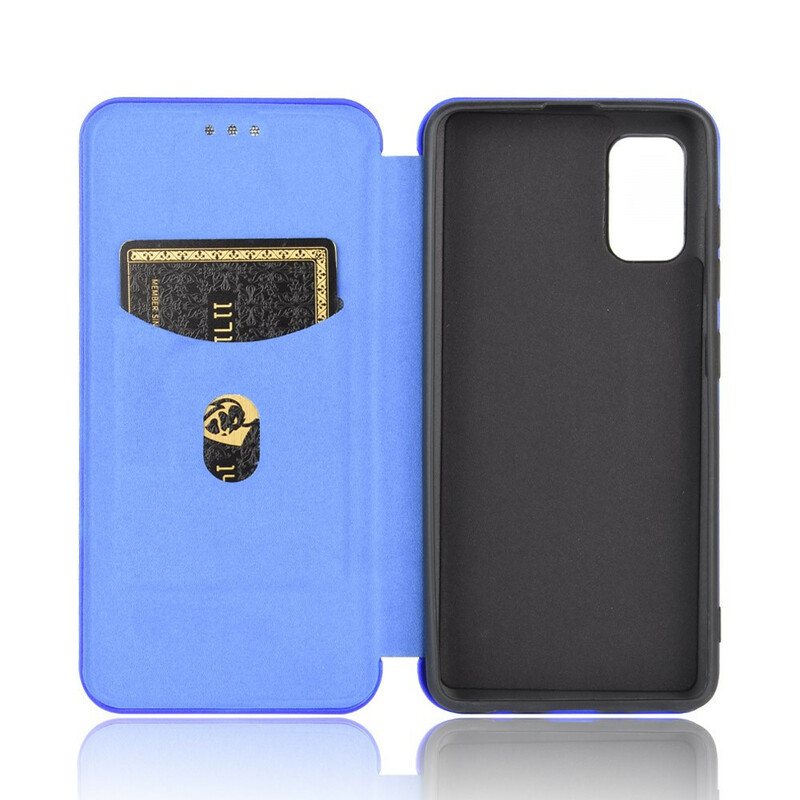 Tampa Flip Cover Samsung Galaxy A31 Fibra de Carbono