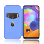Tampa Flip Cover Samsung Galaxy A31 Fibra de Carbono