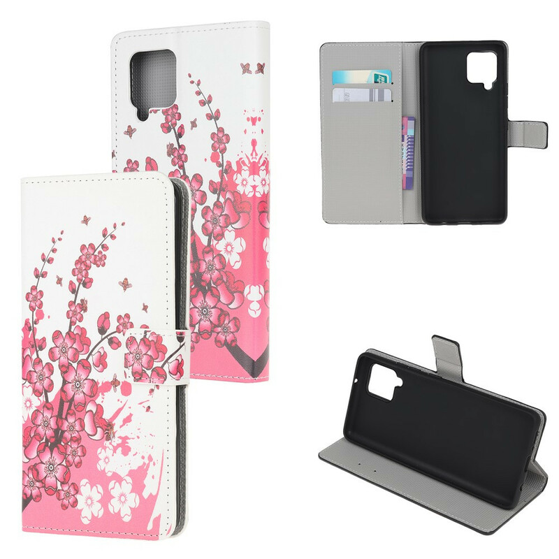 Capa Samsung Galaxy A12 Flores Tropicais
