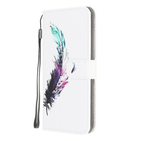 Samsung Galaxy A12 Capa de Cordão de Pena
