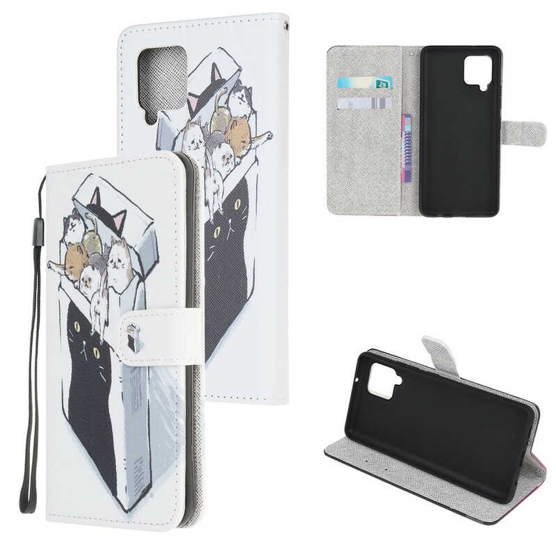 Entrega de Gatos Samsung Galaxy A12 Case Lanyard