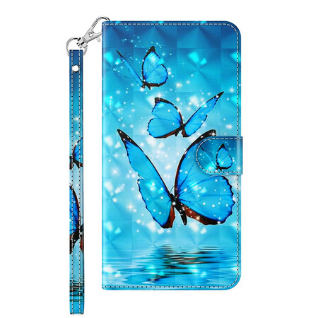 Samsung Galaxy A12 Case Flying Blue Butterflies