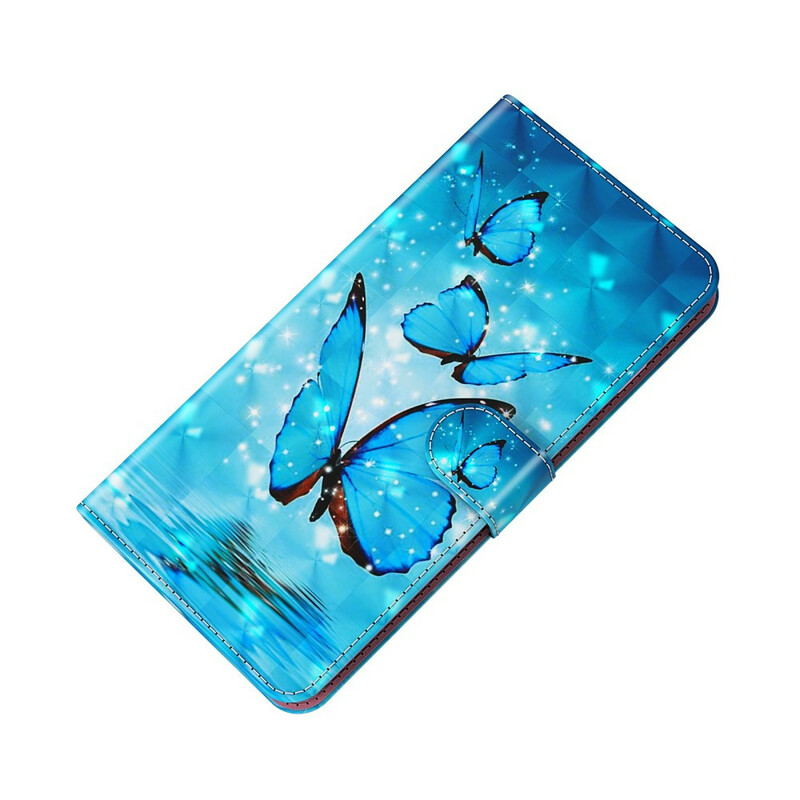 Samsung Galaxy A12 Case Flying Blue Butterflies