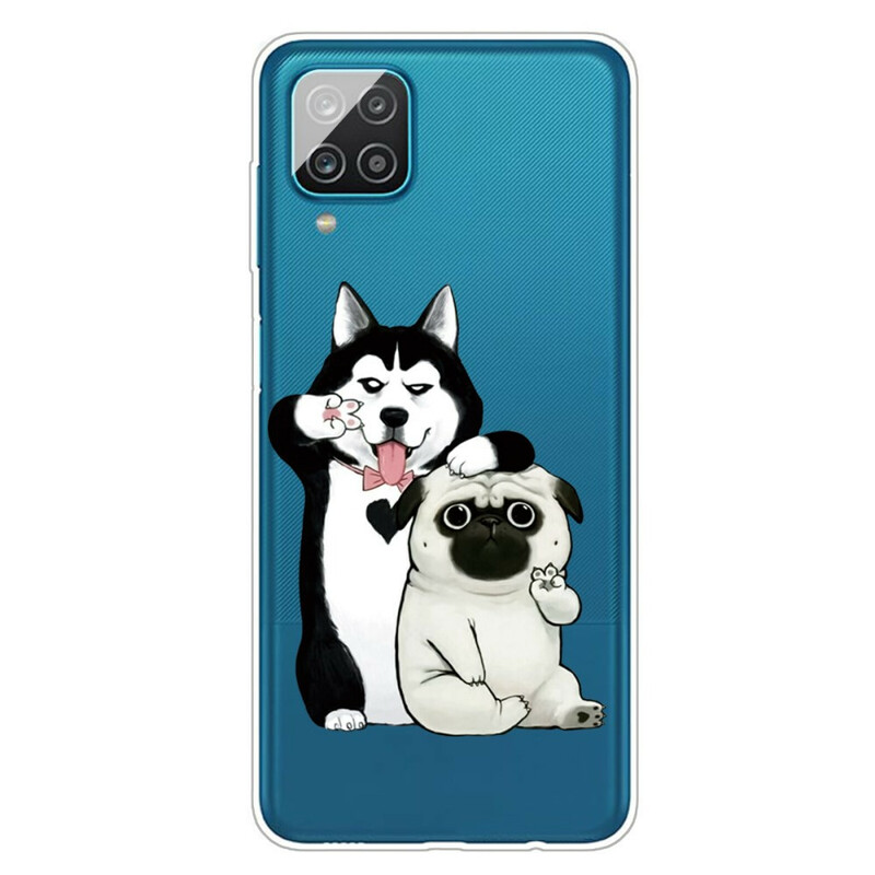 Capa Samsung Galaxy A12 Funny Dogs