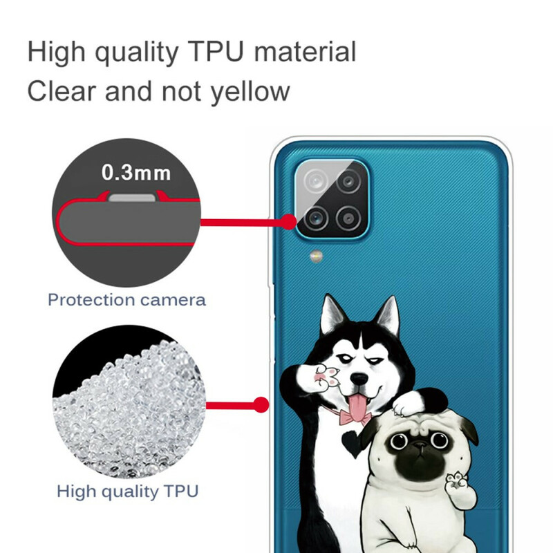 Capa Samsung Galaxy A12 Funny Dogs