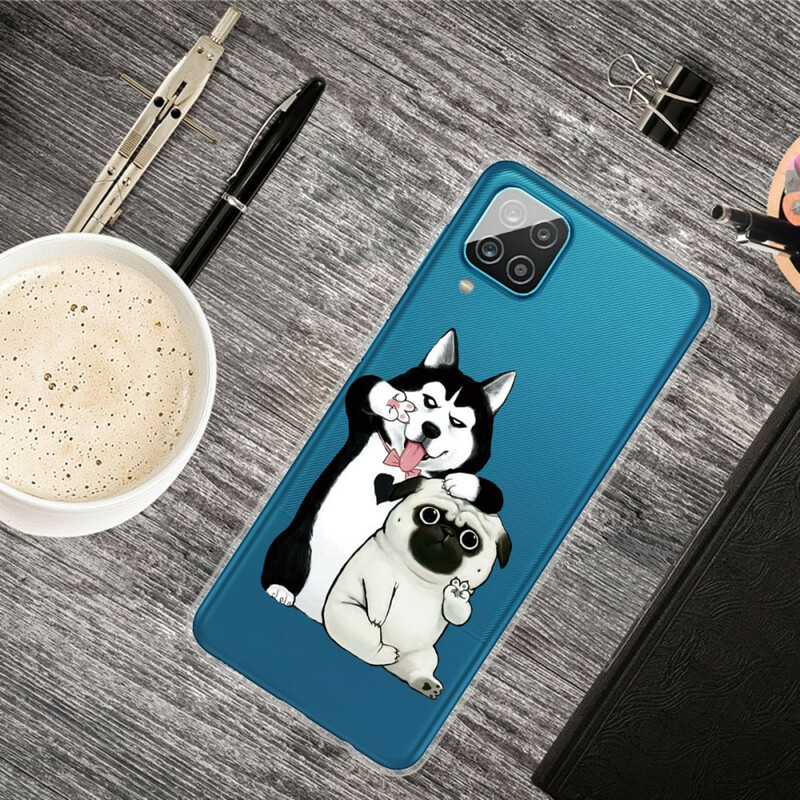 Capa Samsung Galaxy A12 Funny Dogs